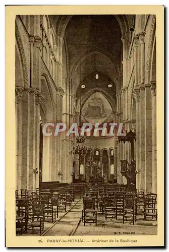 Cartes postales Paray le Monial Interieur de la Basilique