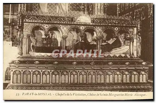 Cartes postales Paray le Monial Chapelle de la Visitation Chasse de Sainte Marguerite Alacoque