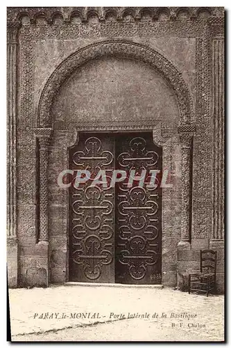 Cartes postales Paray le Monial Porte Laterale de la Basilique