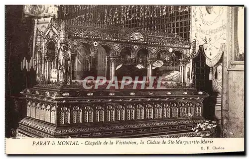 Ansichtskarte AK Paray le Monial Chapelle de la Visitation Autel de Ste Marguerite Marie