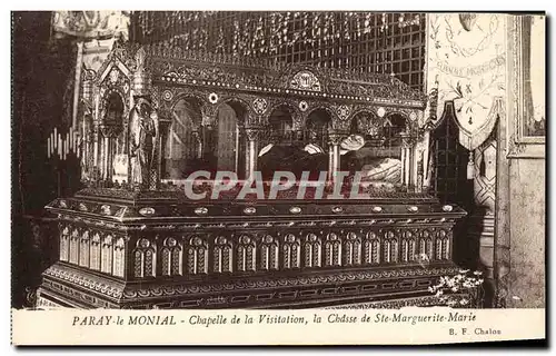 Cartes postales Paray le Monial Chapelle de la Visitation Autel de Ste Marguerite Marie