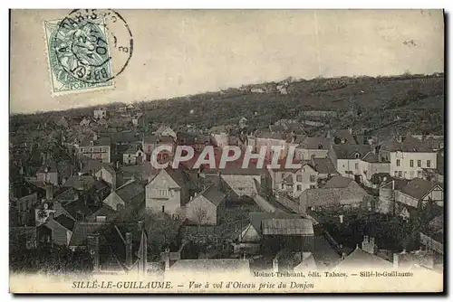 Cartes postales Sille Le Guillaume Vue a Vol d Oiseau Prise du Donjon