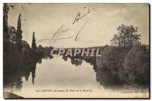 Cartes postales La Sarthe en amont du pont de la Raterie