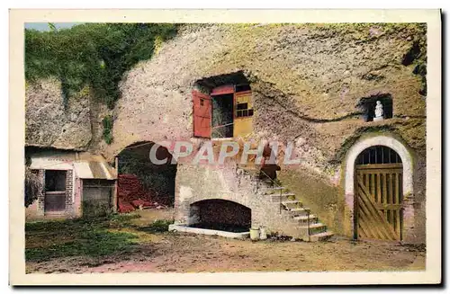 Cartes postales Chateau du Loir Habitation dans le roc TRoglodyte