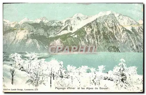 Ansichtskarte AK Paysage d Hiver et les Alpes de Savoie