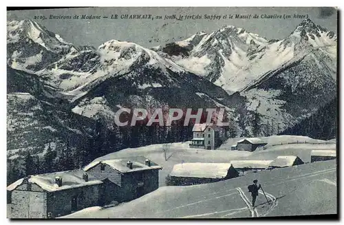 Ansichtskarte AK Environs de Modane Le Charmix au Fond le Fort du Sappey et le Massif de Chaviere