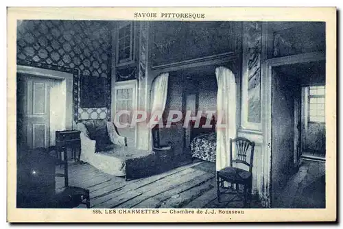 Cartes postales Les Charmettes Chambre de JJ Rousseau