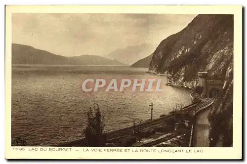 Cartes postales Lac du Bourget La Voie Ferree et la Route Longent le Lac