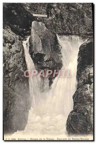 Cartes postales Servoz Groges de la Diosaz Cascade de Barme Rousse