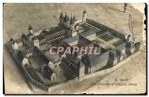 Cartes postales Cluny Vue d Ensemble de l Ancienne Abbaye