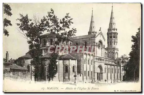 Ansichtskarte AK Macon Abside de l Eglise St Pierre