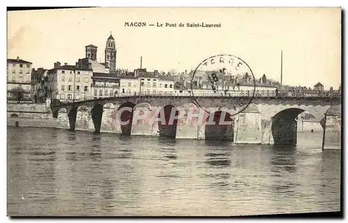 Cartes postales Macon Le Pont de Saint Laurent