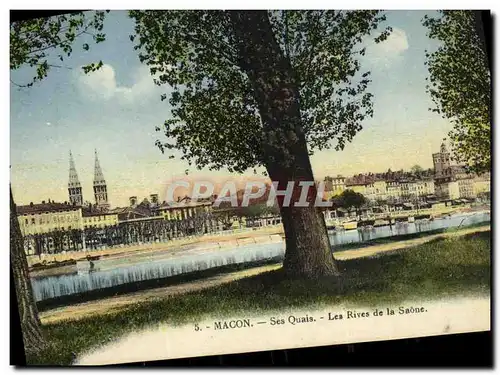 Ansichtskarte AK Macon Ses Quais Les Rivers de la Saone