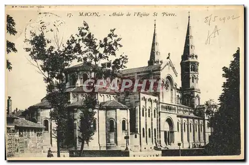 Ansichtskarte AK Macon Abside de l Eglise St Pierre