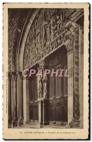 Cartes postales Autun Antique Portail de la Cathedrale