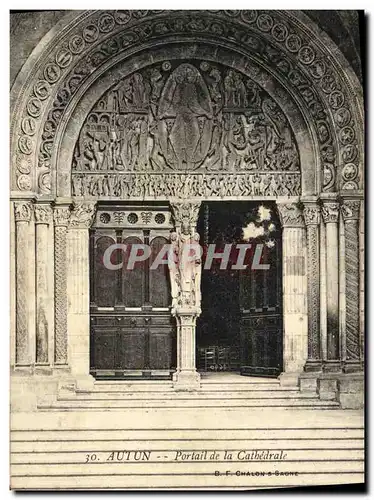 Ansichtskarte AK Autun Portail de la Cathedrale
