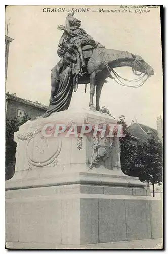 Cartes postales Chalon s Saone Monument de la Defense Militaria