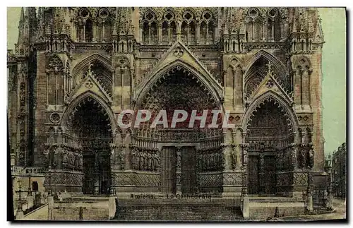 Cartes postales Amiens La Cathedrale carte toilee