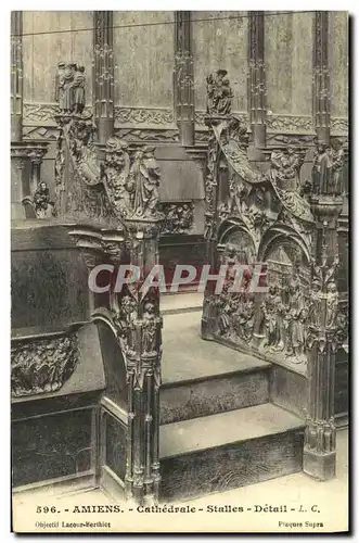 Cartes postales Amiens Cathedrale Stalles Detail