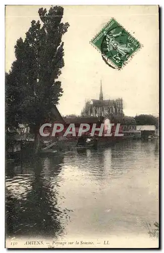 Cartes postales Amiens Paysage sur la Somme