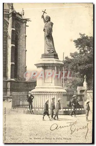 Ansichtskarte AK Amiens Statue de Pierre l Ermite Enfants