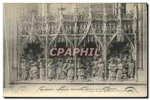 Cartes postales Amiens Cathedrale Haut Releif Histoire de St Jean Baptiste