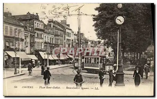 Ansichtskarte AK Amiens Place Rene Goblet Tramway