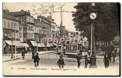 Cartes postales Amiens Place Rene Goblet Tramway