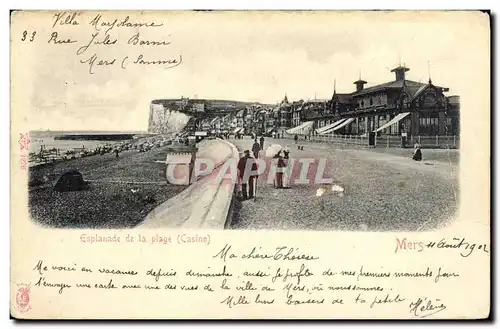 Ansichtskarte AK Esplanade de la Plage Mers