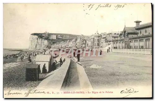 Cartes postales Mers les Bains La Digue et la Falaise