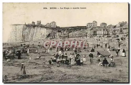 Cartes postales Mers La Plage a maree basse Enfants