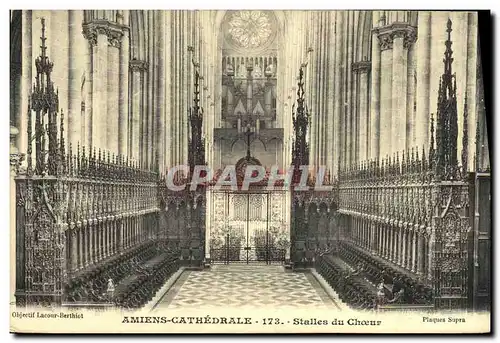 Ansichtskarte AK Amiens Cathedrale Stalles du Choeur