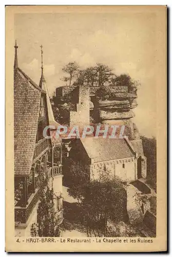 Ansichtskarte AK Haut Barr Le Restaurant la Chapelle et les Ruines