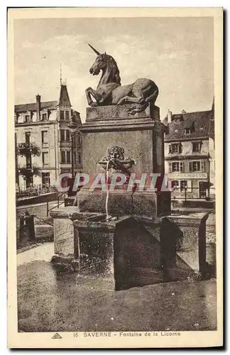 Ansichtskarte AK Saverne Fontaine de la Licorne