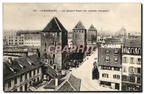 Ansichtskarte AK Strasbourg Les Quatre Tours des anciens remparts