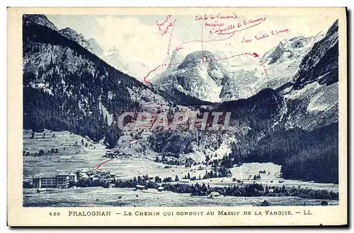 Ansichtskarte AK Pralognan Le Chemin Qui Conduit au Massif de la Vanoise