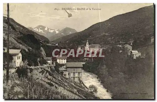 Cartes postales Brides les Bains Vue Generale et les Glaciers de la Vanoise