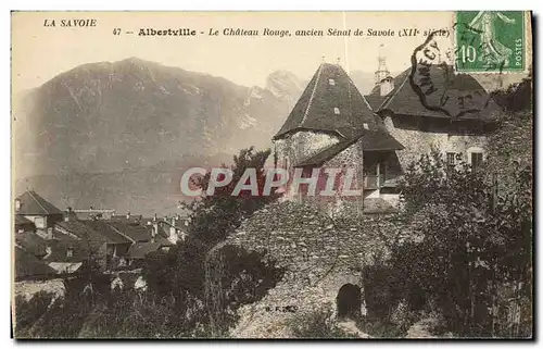 Cartes postales Albertville Le Chateau Rouge ancien Senat de SAvoie