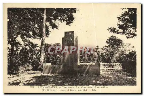 Cartes postales Aix Les Bains Tresserve Le Monument Lamartine