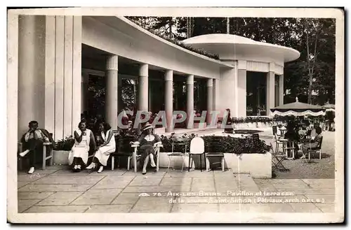 Ansichtskarte AK Aix Les Bains Pavillon et terrasse de la source Saint Simon