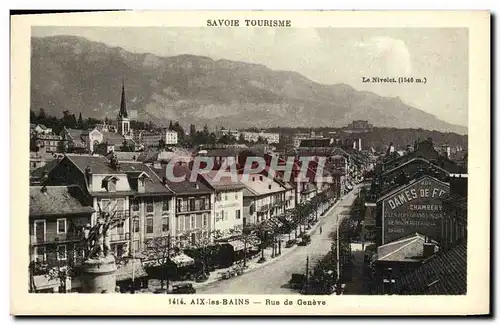 Cartes postales Aix Les Bains Rue de Geneve