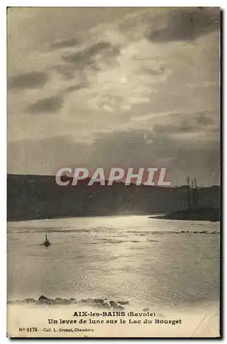 Ansichtskarte AK Aix Les Bains Un Lever de Lune Sur le Lac du Bourget