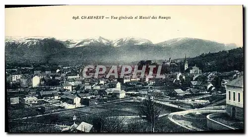 Cartes postales Chambery Vue Generale et Massif des Bauges