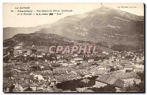 Cartes postales Chambery Vue Generale et Massif des Bauges