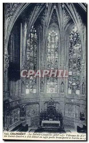 Ansichtskarte AK Chambery La Sainte Chapelle Vitraux