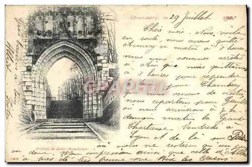 Cartes postales Chambery Portail de Saint Dominique