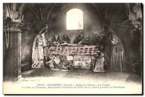 Cartes postales Chambery Eglise de Lemenc La crypte La mise au tombeau