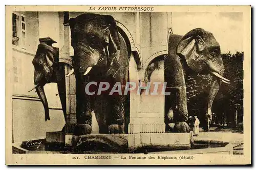 Cartes postales Chambery La Fontaine des Elephants