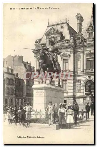 Cartes postales Vannes La Statue de Richemont Enfants