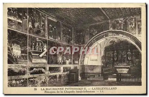 Cartes postales La Maurienne Pittoresque Lanslevillard Fresques de la Chapelle Saint Sebastien